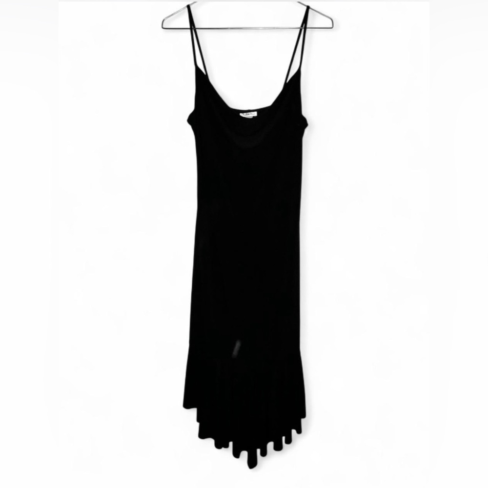 Black Cowl Neck Midi Dress